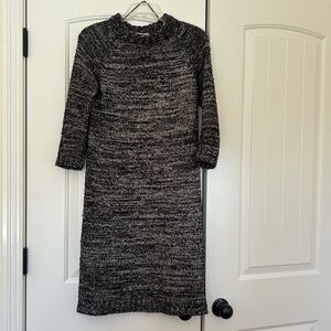 Zara Charcoal and Light Gray Long Sleeve Dress